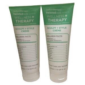 Lot Of 2 Twisted Sista Wellness + Therapy Sculpt + Style Creme 7.5 Fl.oz - NEW.